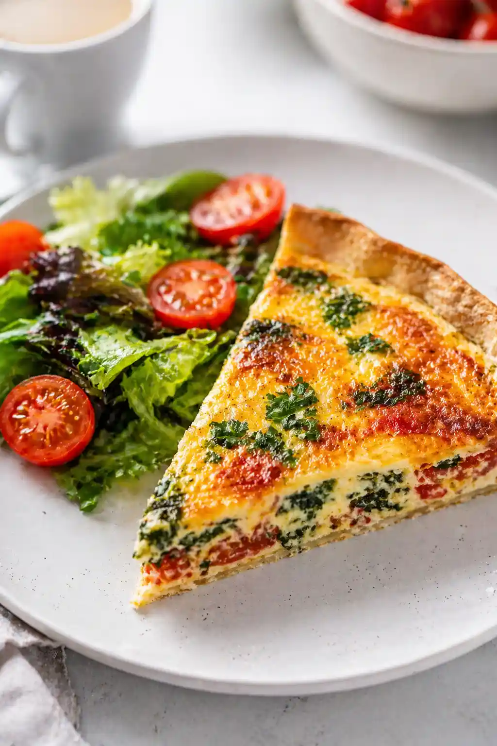 breakfast tortilla quiche bake