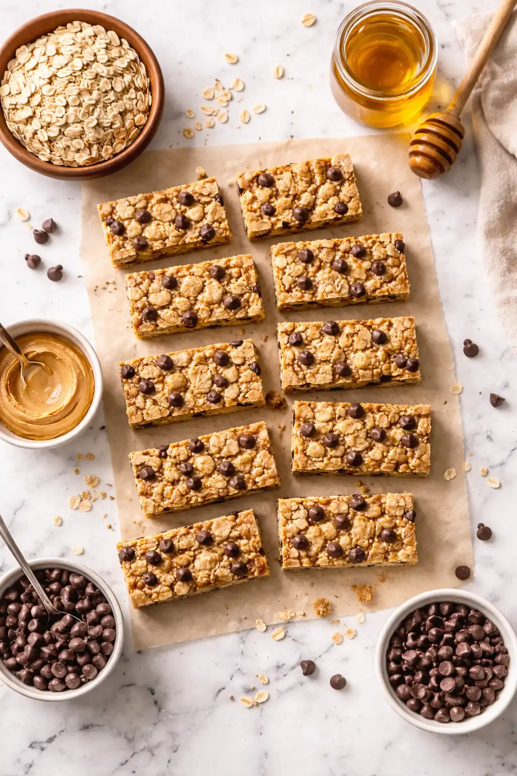 chewy granola bars with chocolate chips
