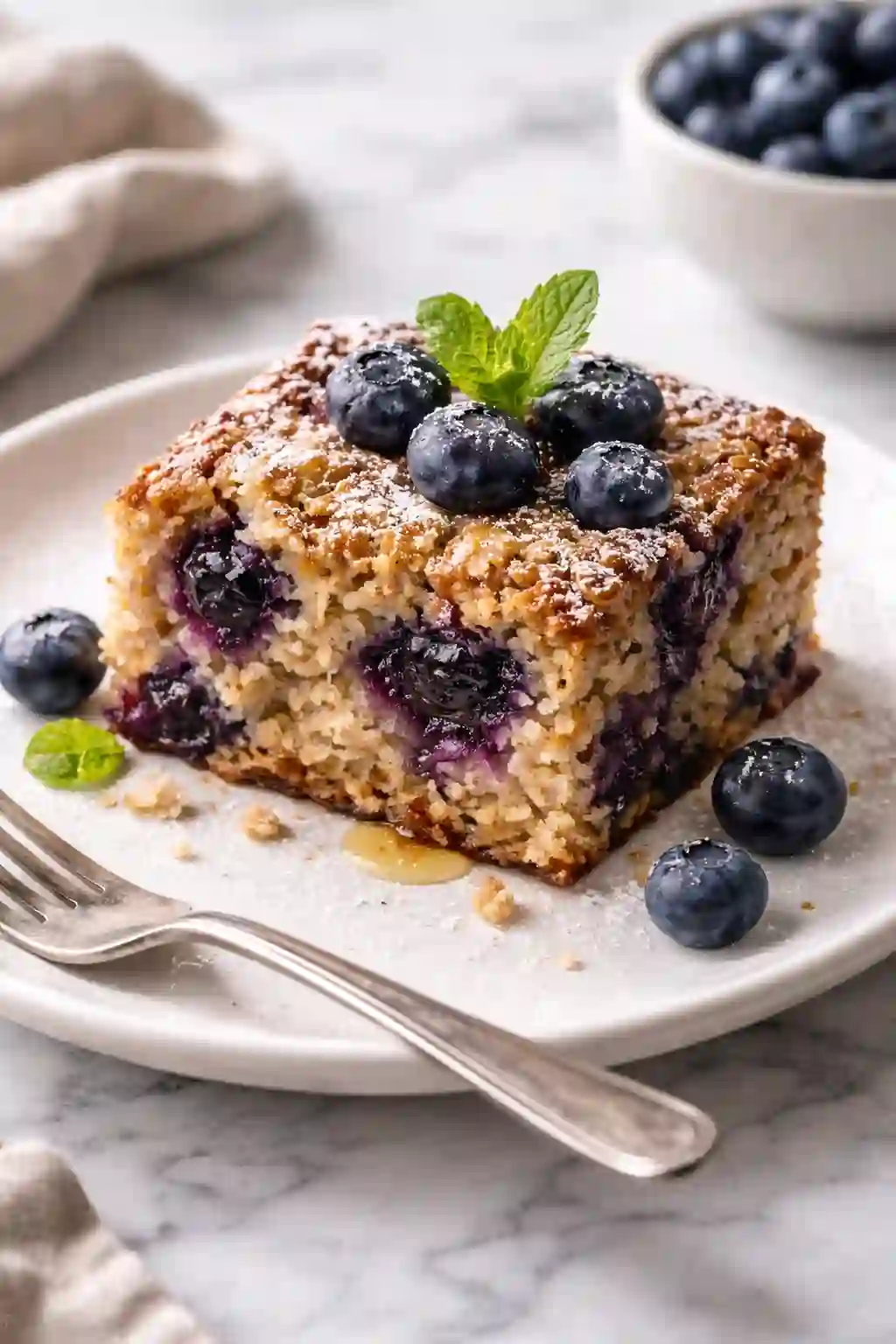 easy blueberry baked oatmeal
