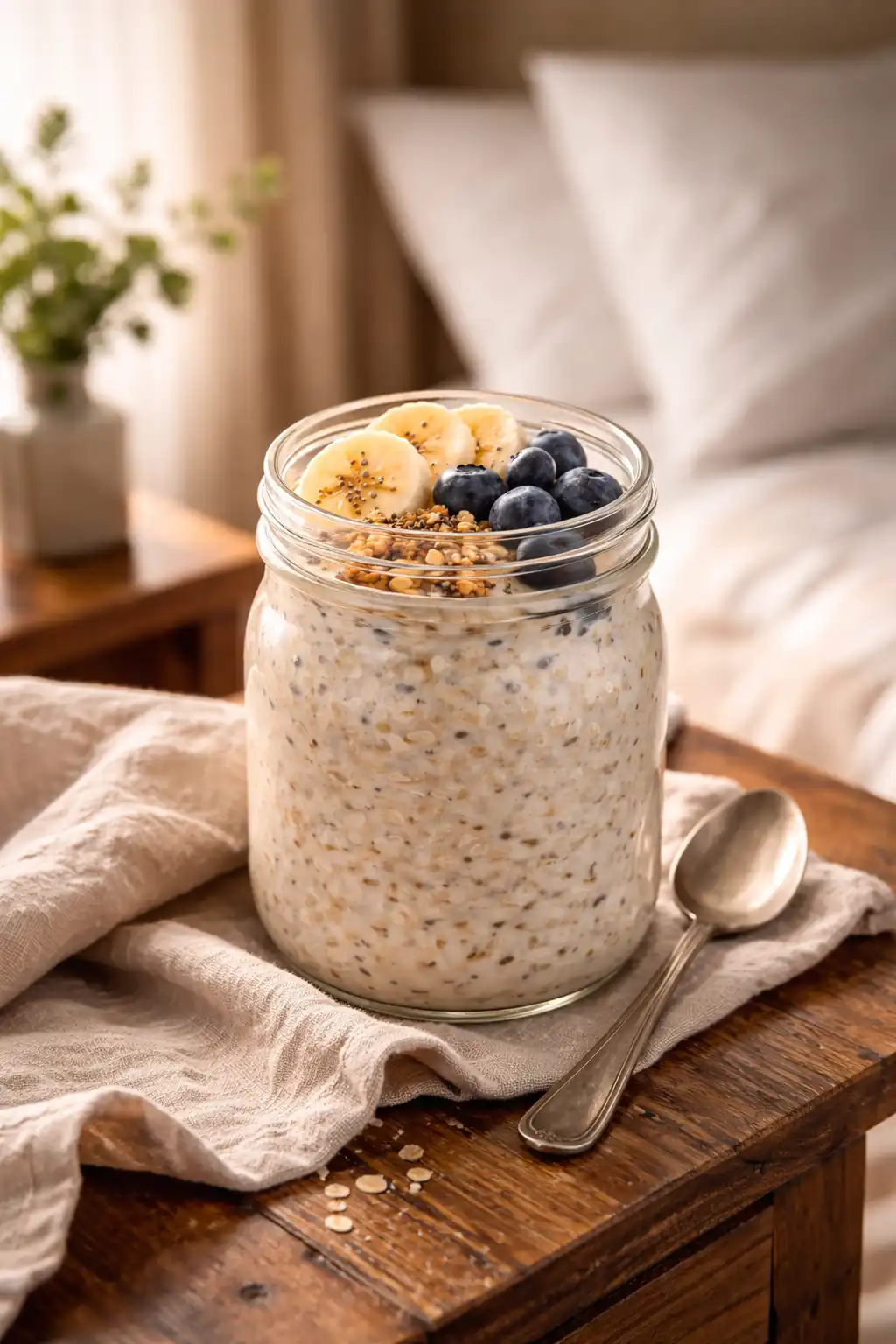 easy overnight oats almond milk