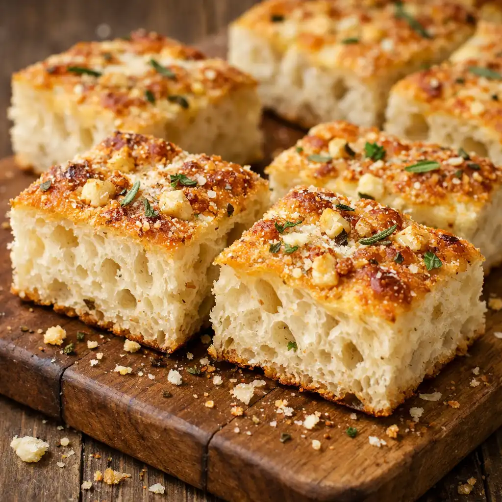 garlic parmesan focaccia bread recipe