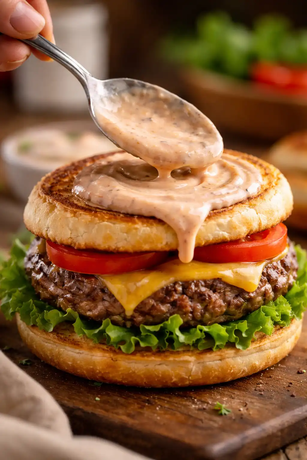 healthy burger sauce with greek yogurt