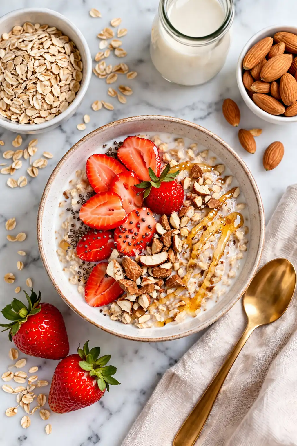 how to make overnight oats almond milk