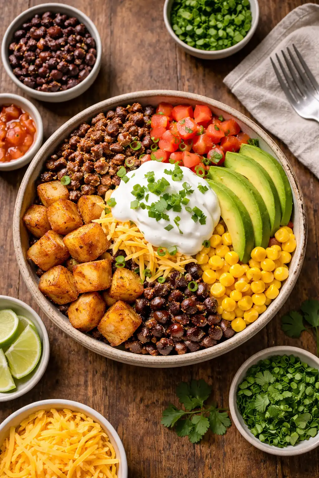 loaded potato taco bowl recipe
