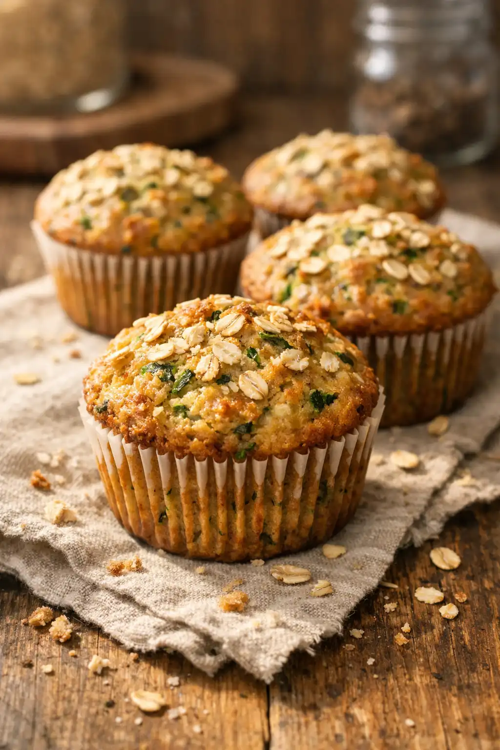 oats zucchini muffins