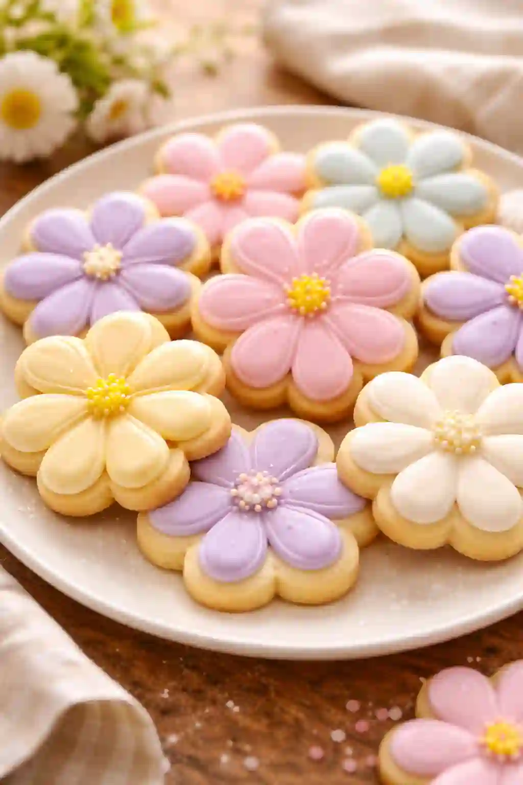 pretty flower sugar cookies recipe