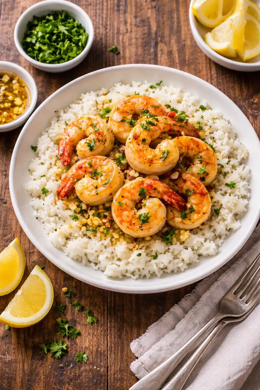 shrimp scampi and brown rice recipe
