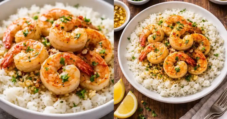 viral shrimp scampi and rice recipe