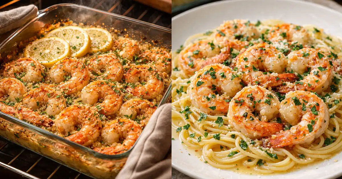 viral shrimp scampi baked recipe