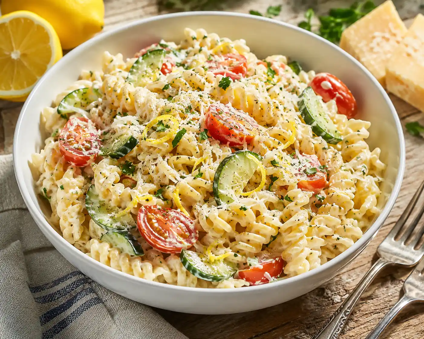 Lemon Parmesan Pasta Salad