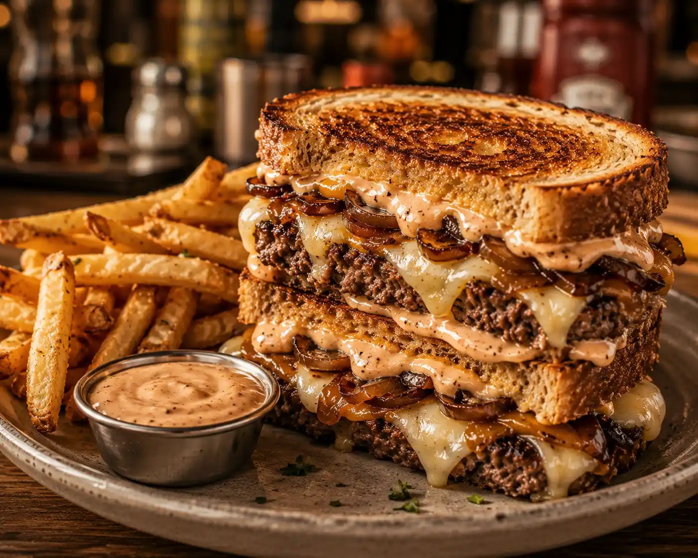 Patty Melts with Secret Sauce recipe