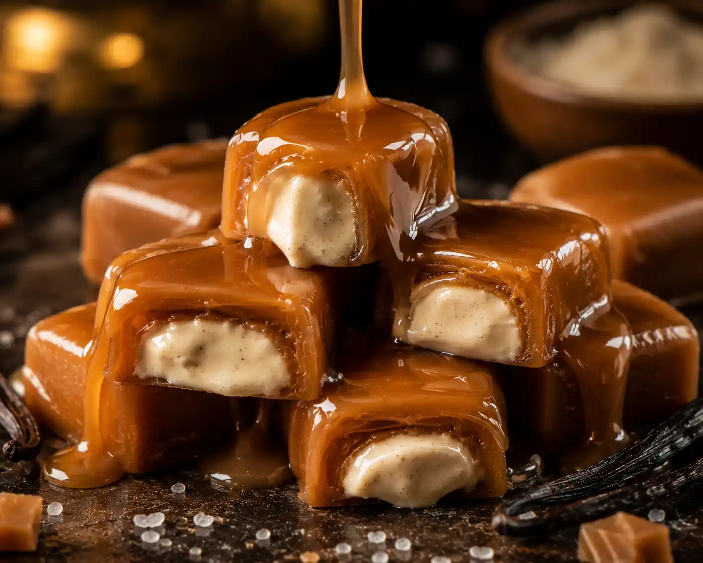 Vanilla Cream Filled Caramel recipe