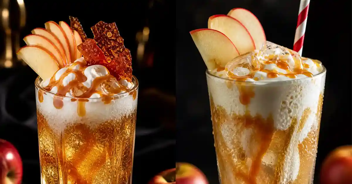 Viral Apple Caramel Fizz Dirty Soda recipe