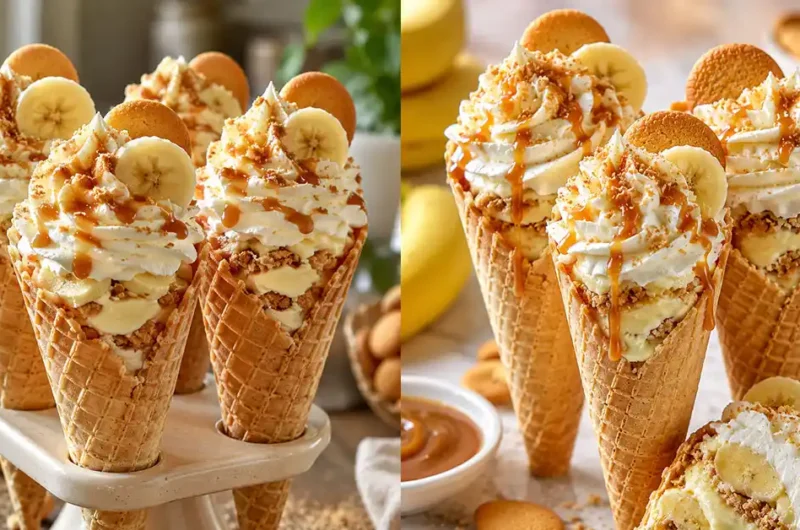 Banana Pudding Cheesecake Cones Recipe Kids Love