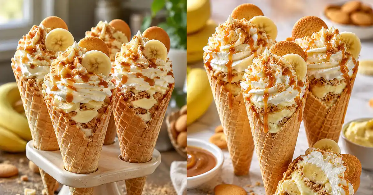 Viral Banana Pudding Cheesecake Cones Recipe