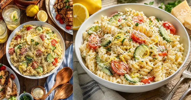 Viral Lemon Parmesan Pasta Salad Recipe