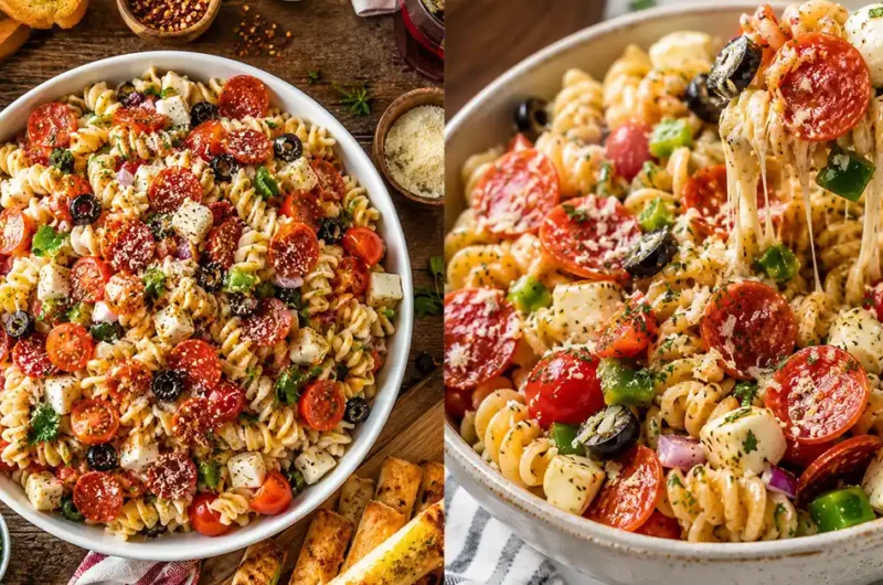 Pizza Pasta Salad Recipe Simple Crowd Pleasing Dish
