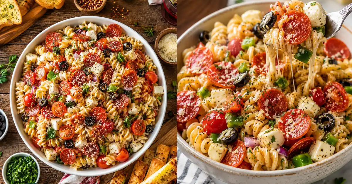 Viral Pizza Pasta Salad Recipe