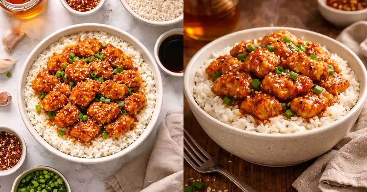 Viral hot honey chicken and rice recipe