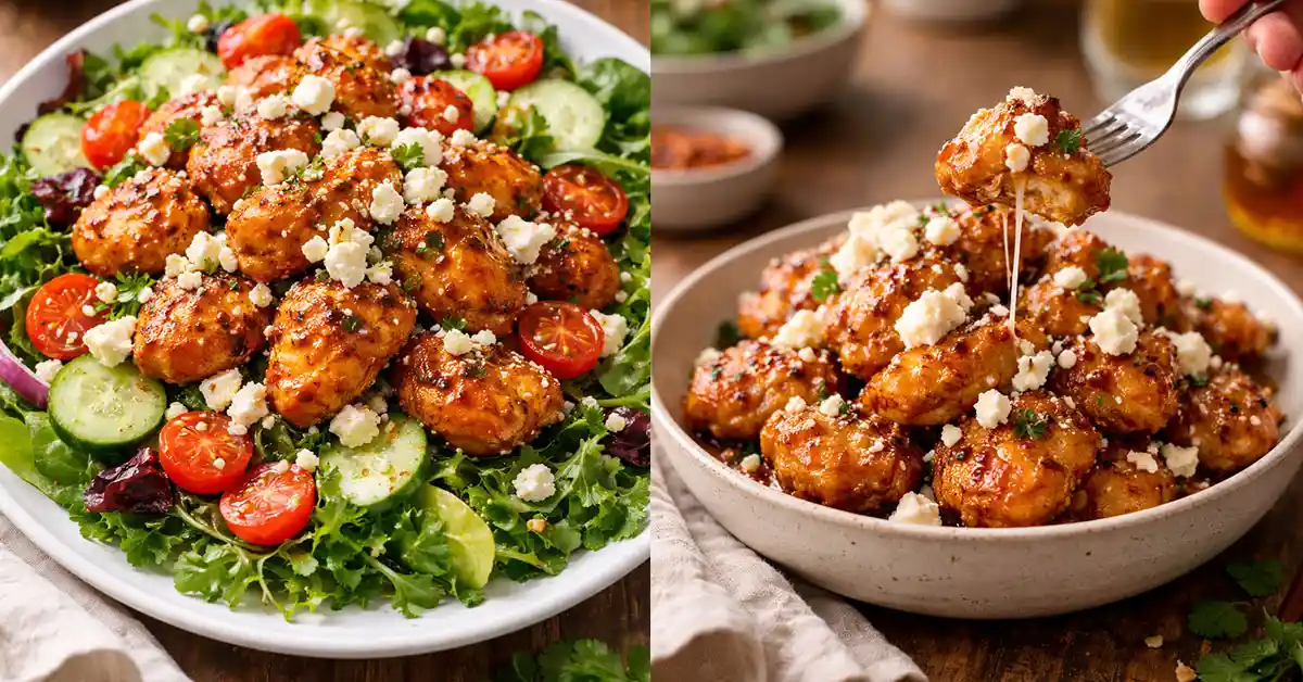 Viral hot honey chicken feta recipe