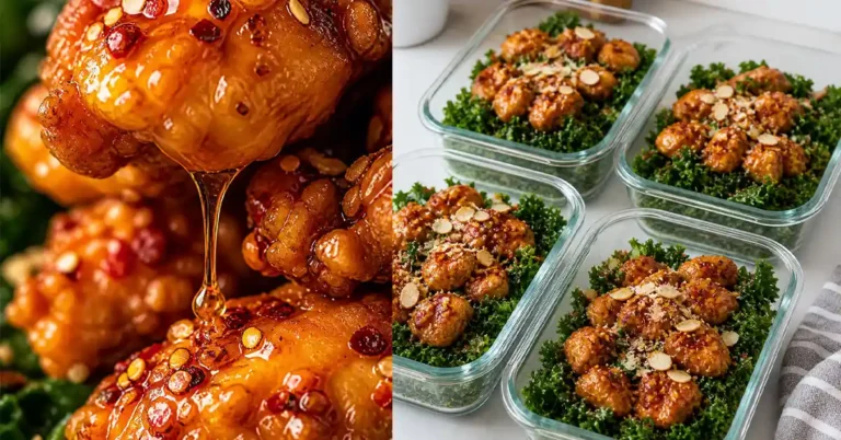 Viral hot honey chicken kale salad recipe