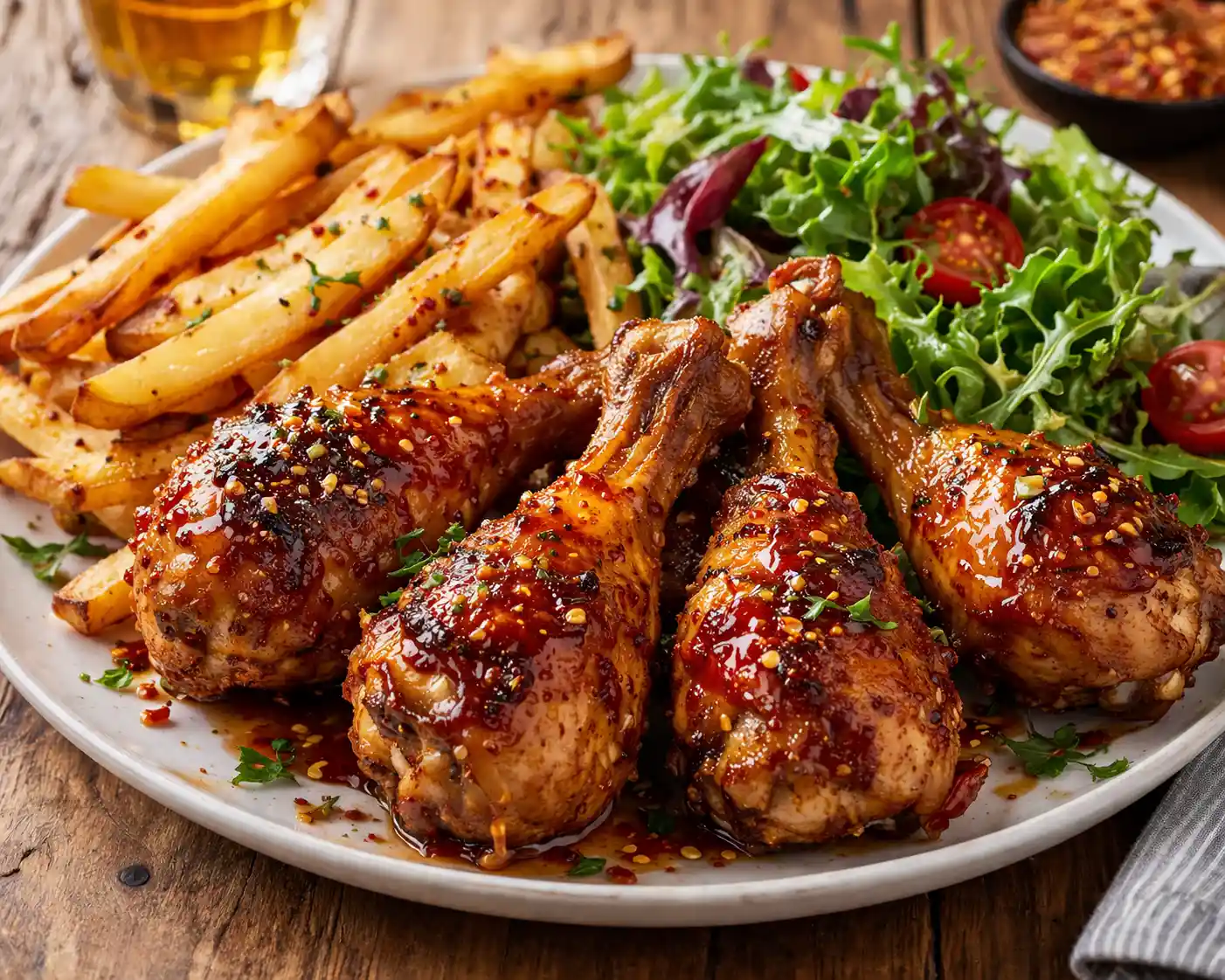 crispy hot honey chicken drumsticks