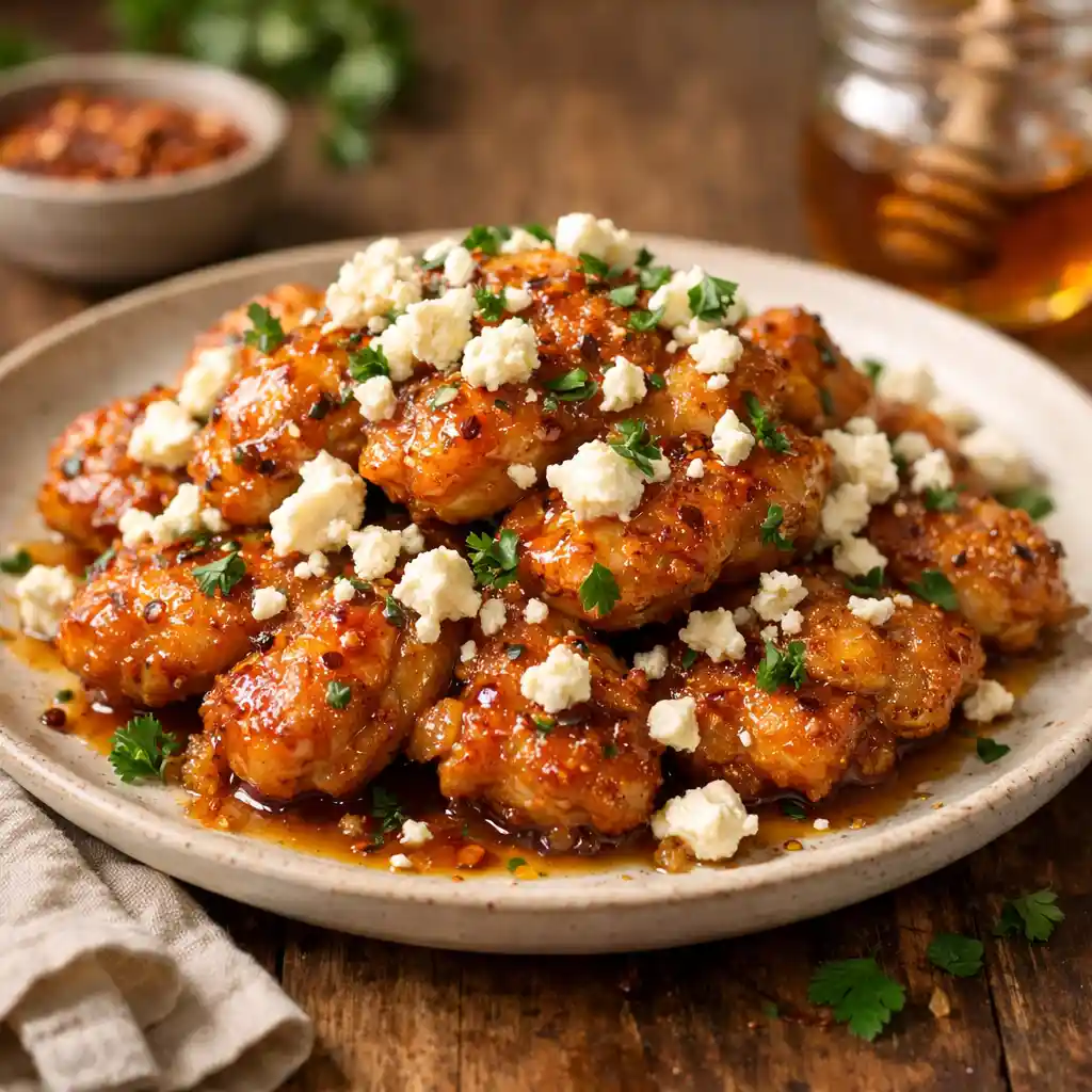 hot honey chicken feta recipe
